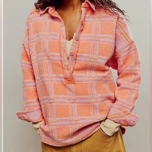 ‼️ISO Free People Arizona Sky Jacquard Plaid Shirt‼️